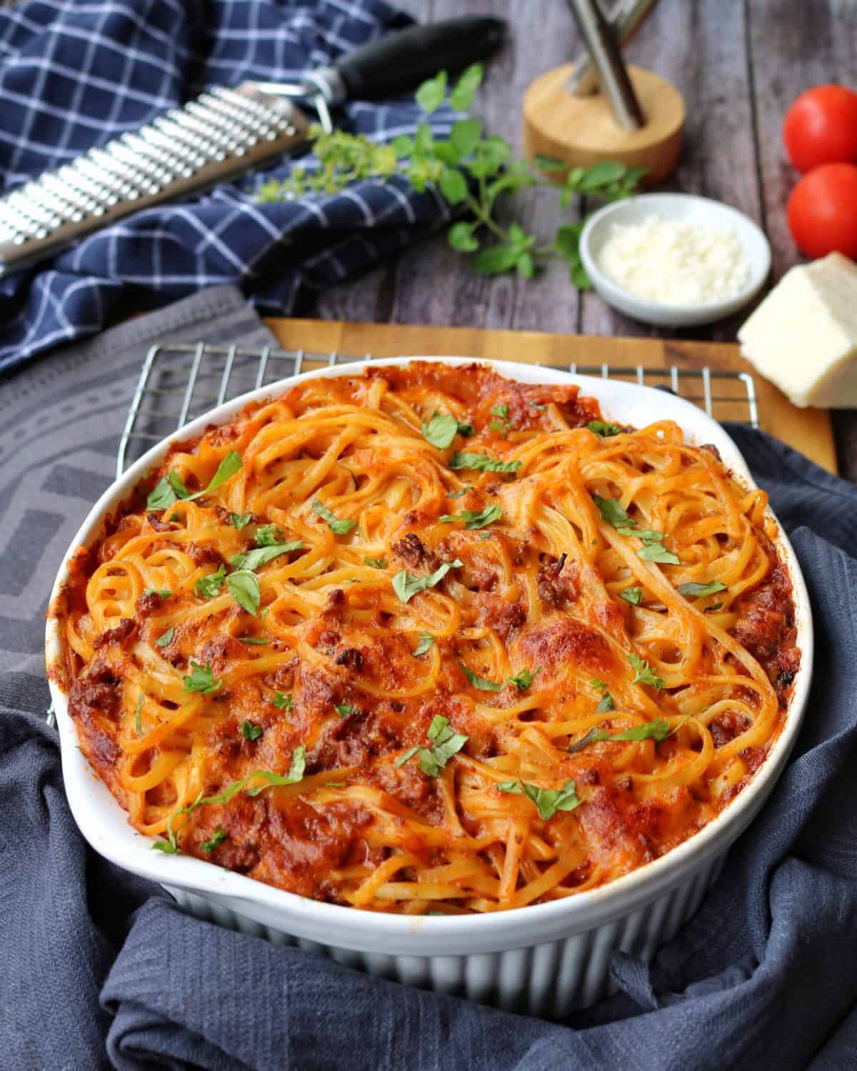 Read more about the article Baked Spaghetti – Spaghettiauflauf