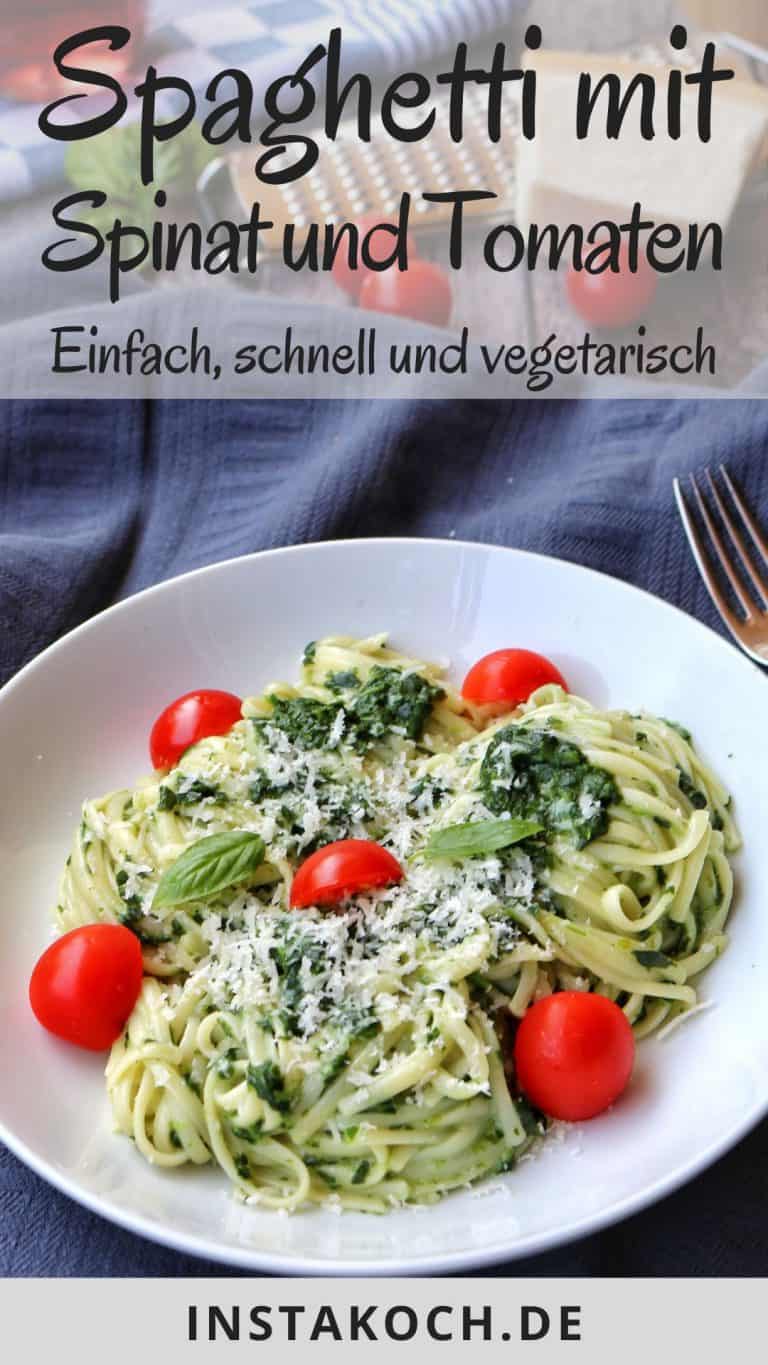 Spaghetti mit Spinat und Parmesan - einfaches 20 Minuten Rezept ...