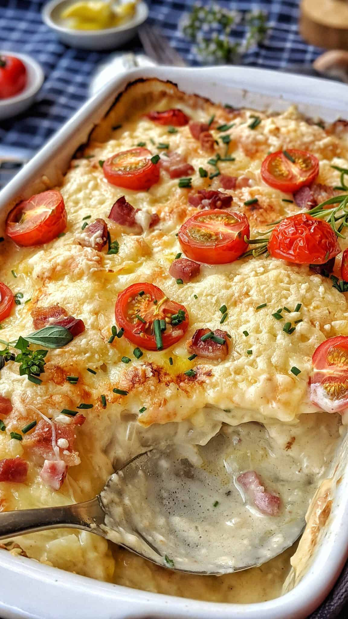 Kartoffel-Kohlrabi Gratin mit Tomaten - Instakoch.de