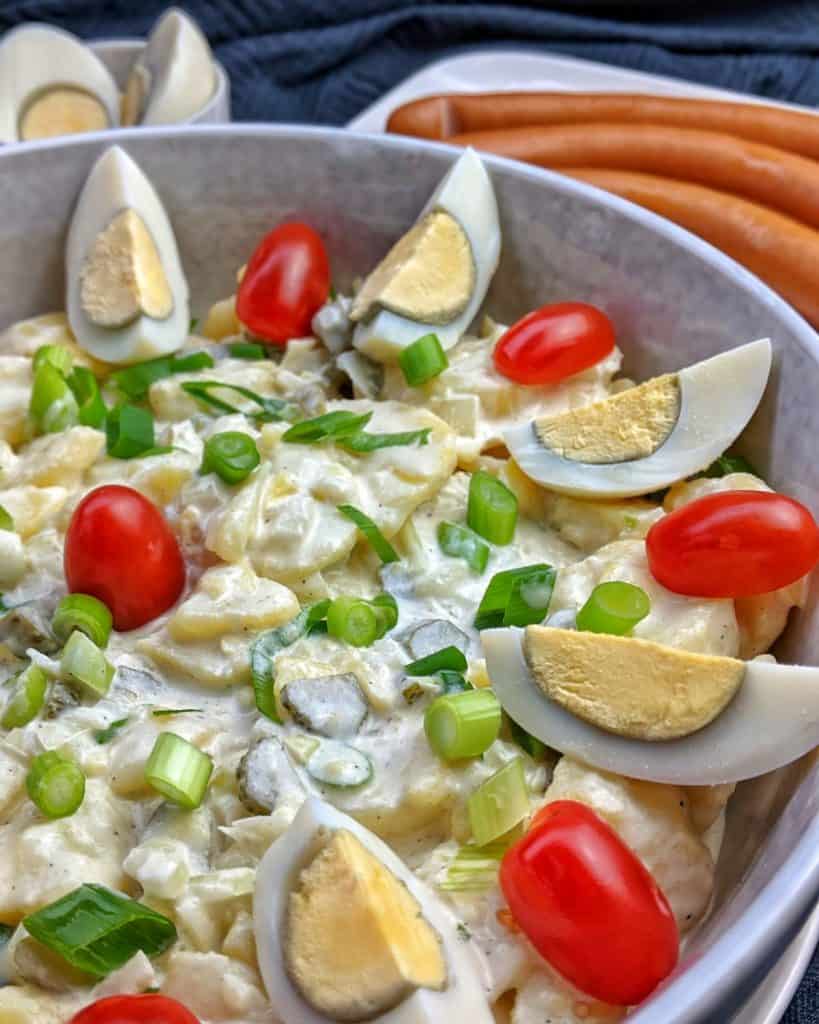 Kartoffelsalat mit Mayonnaise Klassisch mit Würstchen Instakoch.de
