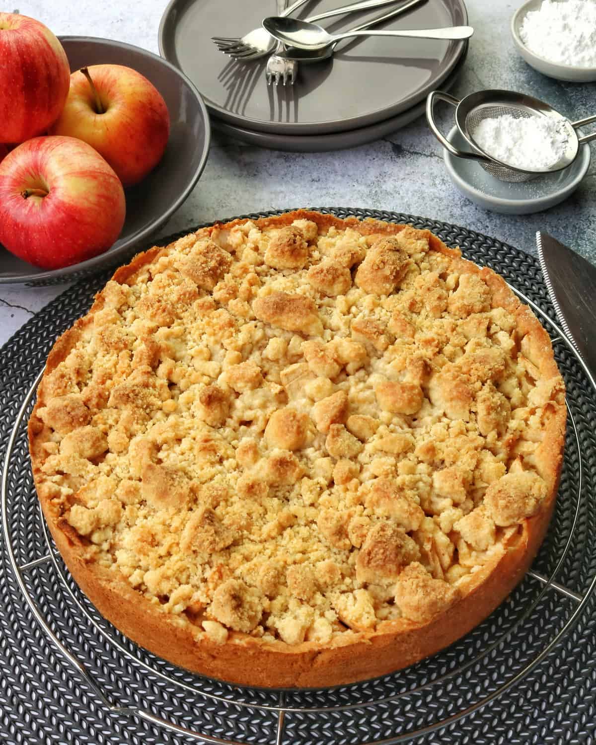 Read more about the article Apfelkuchen mit Streusel nach Omas Familien-Rezept