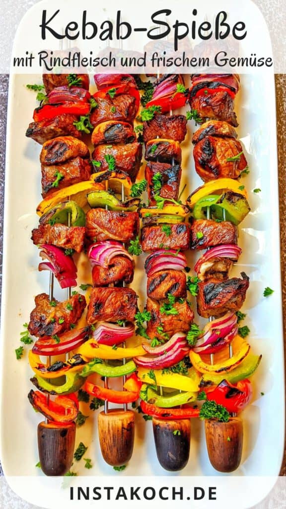 Kebab Spieße mit Rindfleisch - Einfaches Rezept - Instakoch.de