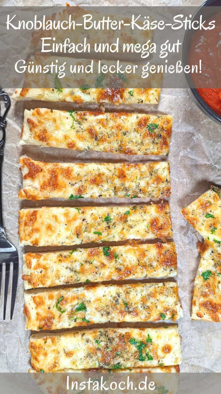 Knoblauch-Butter-Käse-Sticks - Pizzabrot - Instakoch.de