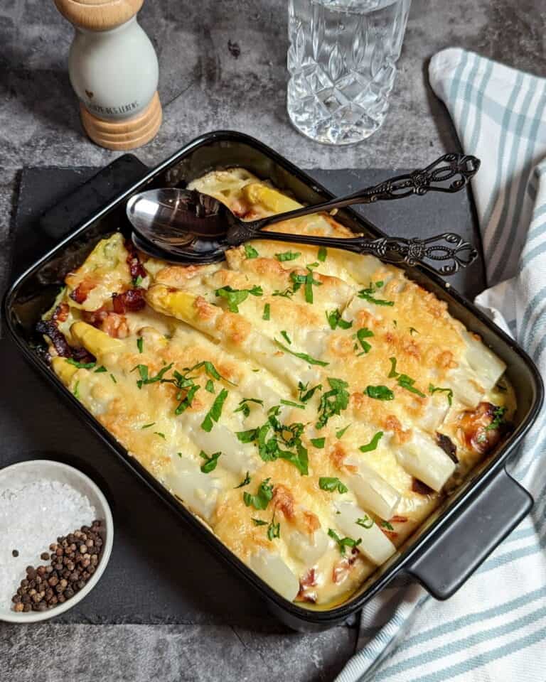 Spargelauflauf mit Kartoffeln und Schinken - Instakoch.de